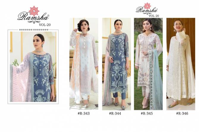 Ramsha 20 Exclusive Pakistani Heavy Festive Wear Salwar Suits Collection
